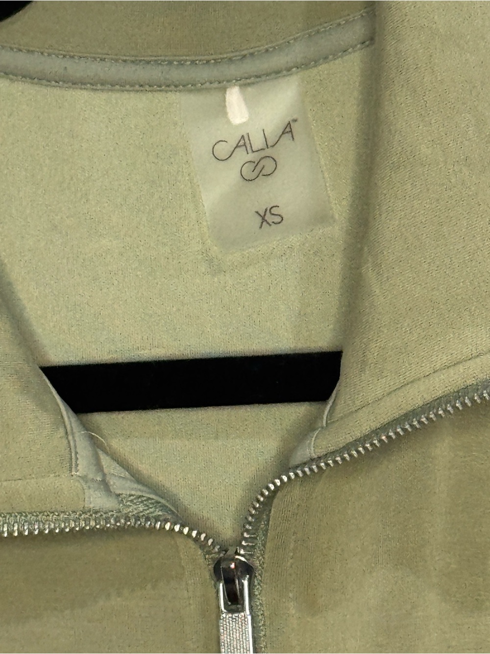 Sleeveless Zip-Front Mini Dress in Olive - Picture 2 of 3